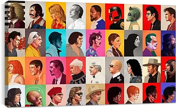 Постер на подрамнике - Киногерои. Коллаж