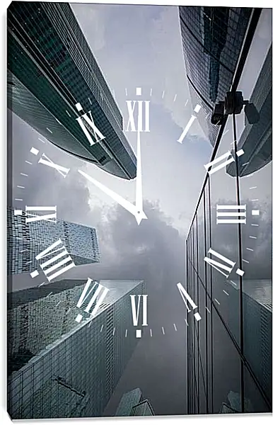 Часы картина - Москва-сити ОКО