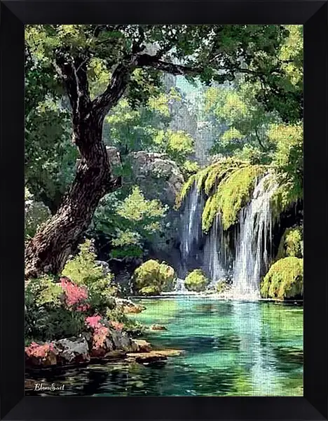 Картина в раме - Waterfall 1