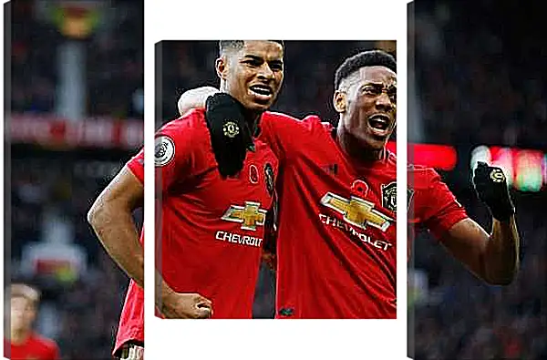 Модульная картина - Празднование гола. Манчестер Юнайтед. Manchester United