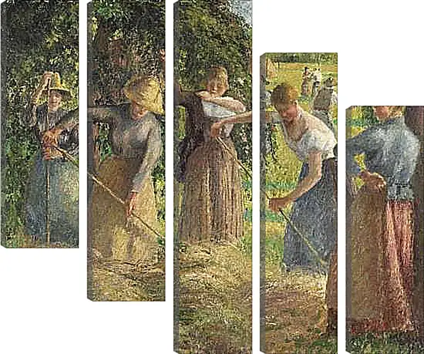 Модульная картина - Жатва в Эраньи. Камиль Писсарро