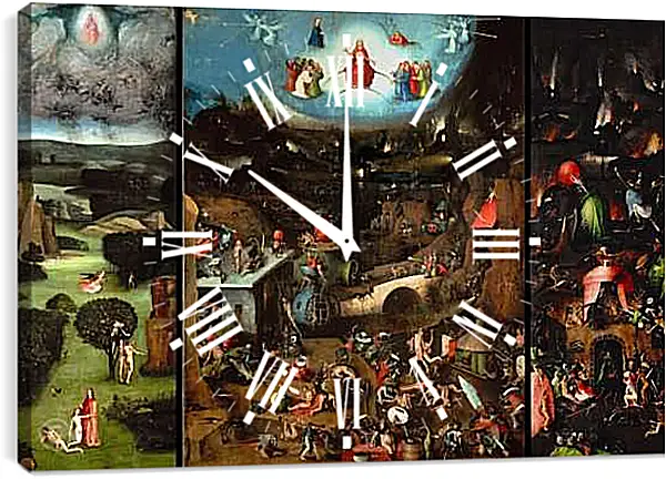 Часы картина - Страшный суд. Иероним Босх