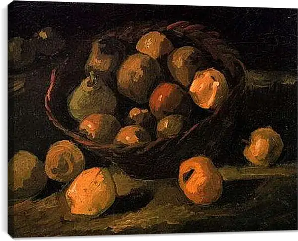 Постер на подрамнике - Basket of Apples. Винсент Ван Гог