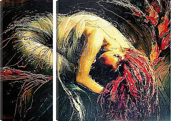 Модульная картина - Рыжеволосая