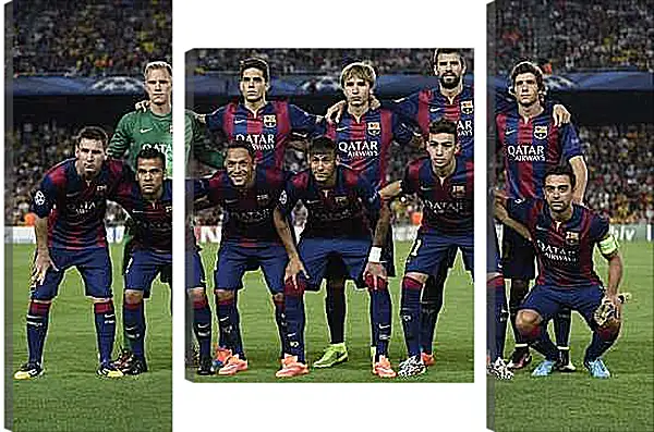 Модульная картина - Фото перед матчем ФК Барселона. FC Barcelona