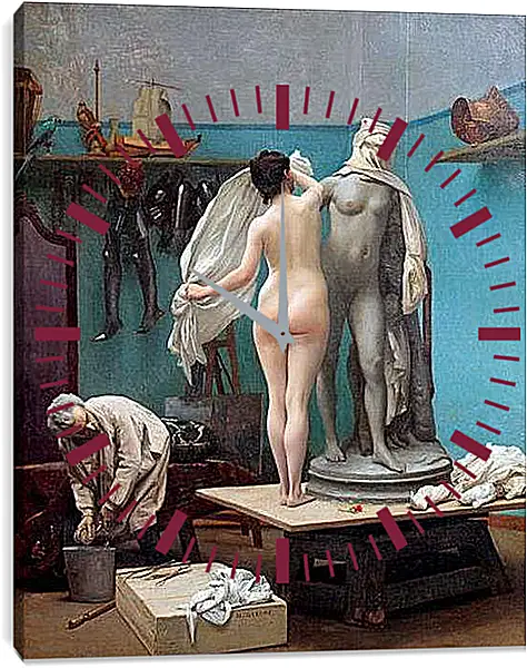 Часы картина - Завершение сеанса. Жан-Леон Жером