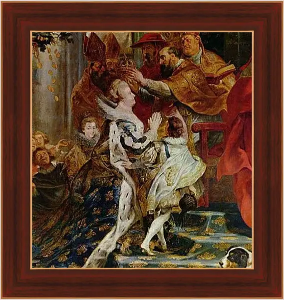 Картина в раме - Коронация Марии Медичи. Питер Пауль Рубенс