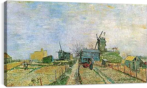 Постер на подрамнике - Vegetable Garden in Montmartre. Винсент Ван Гог