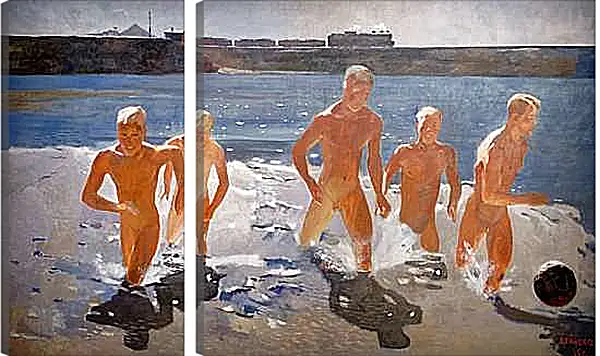 Модульная картина - В обеденный перерыв. Александр Дейнека