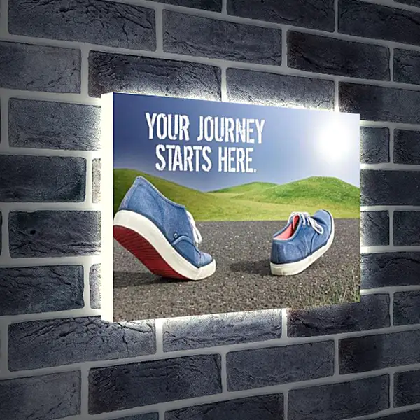 Лайтбокс световая панель - Твоё путешествие начинается здесь