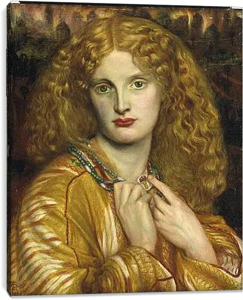 Постер на подрамнике - Helen of Troy. Данте Габриэль Россетти