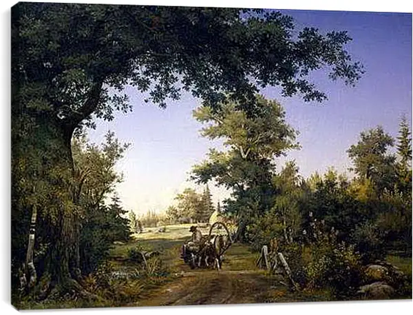 Постер на подрамнике - Вид в окрестностях Санкт-Петербурга. Иван Шишкин