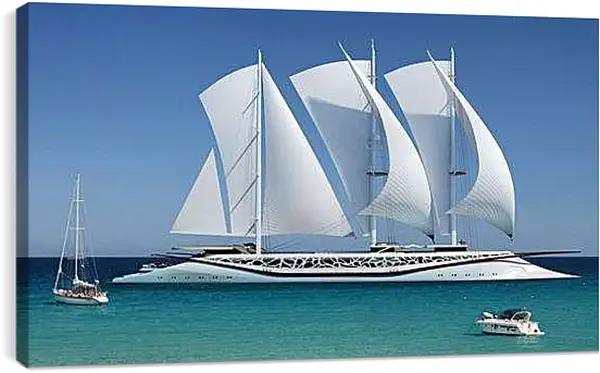 Постер на подрамнике - Шикарная яхта