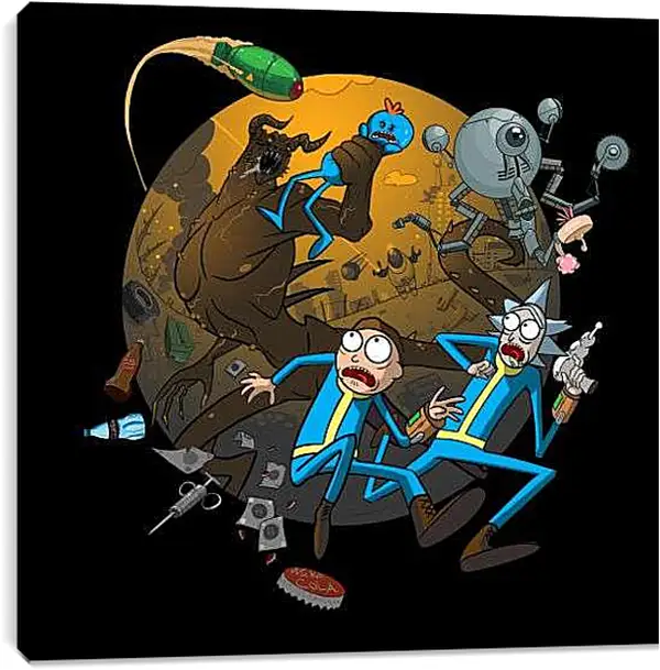 Постер на подрамнике - Рик и Морти