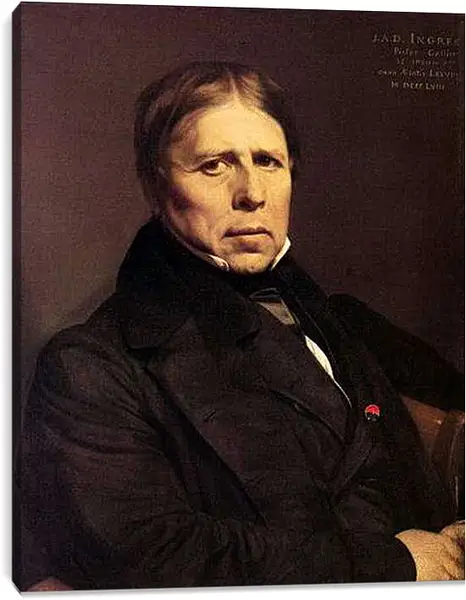 Постер на подрамнике - Self-Portrait at Seventy Eight. Жан Огюст Доминик Энгр