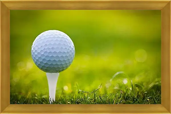 Картина в раме - Мяч на гольф-ти