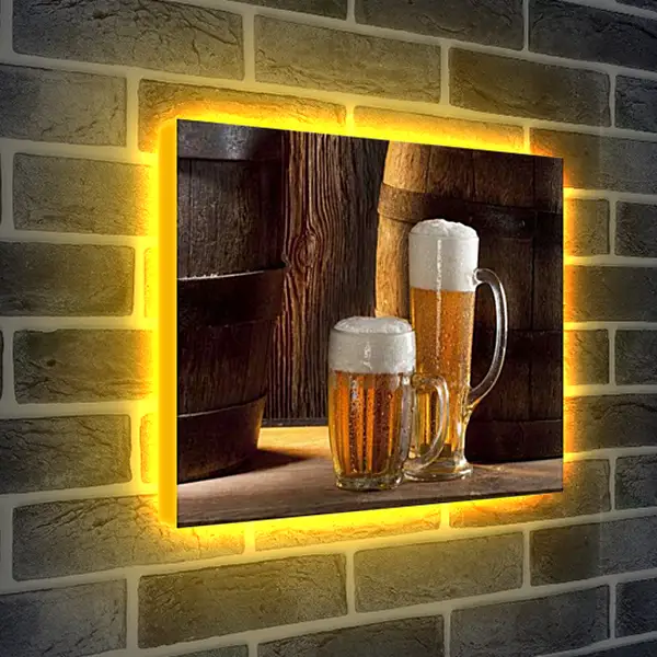 Лайтбокс световая панель - Пенный напиток. Прохлада напитка.