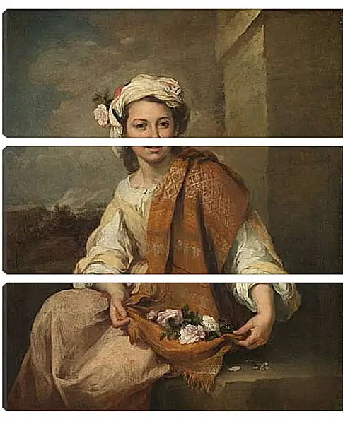 Модульная картина - Цветочница. Бартоломе Эстебан Мурильо