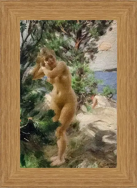 Картина в раме - After Bath. Андерс Цорн