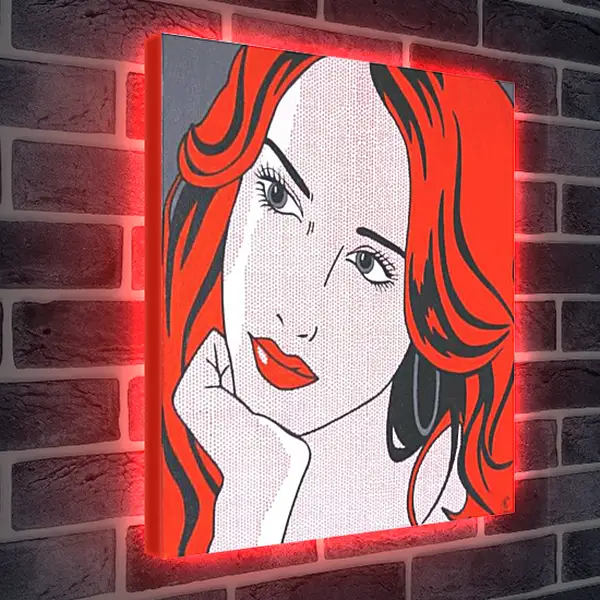 Лайтбокс световая панель - Рыжая девушка