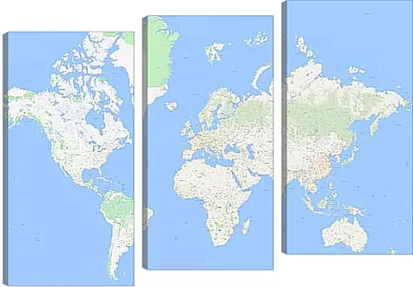 Модульная картина - Карта мира