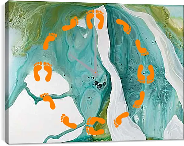 Часы картина - Emerald diptych2. Mari Dein