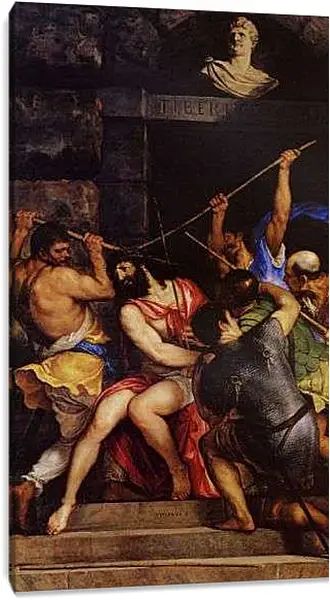 Постер на подрамнике - Коронование терновым венцом. Тициан Вечеллио