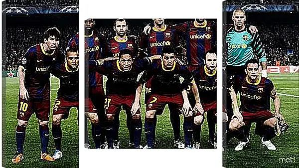 Модульная картина - Фото перед матчем ФК Барселона. FC Barcelona