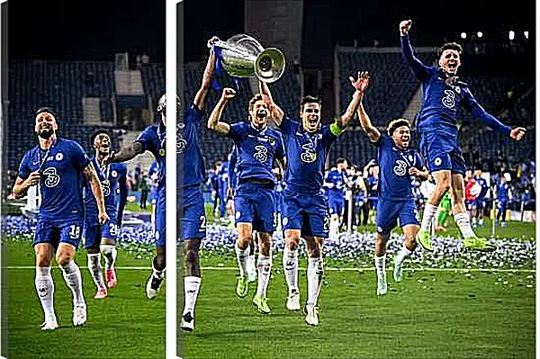 Модульная картина - Победа в Лиге Чемпионов. ФК Челси. FC Chelsea
