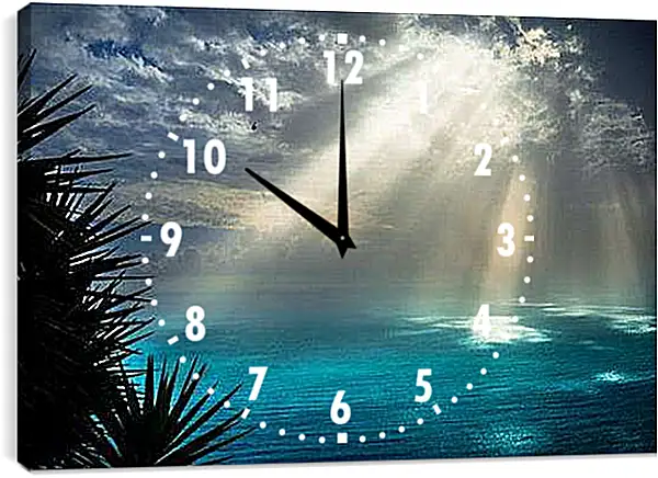 Часы картина - природа