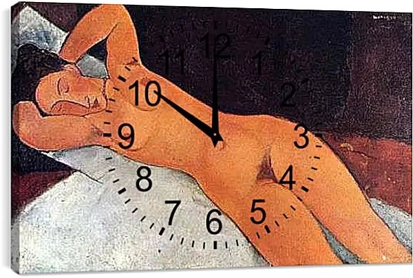 Часы картина - Nude. Обнажённая. Амедео Модильяни