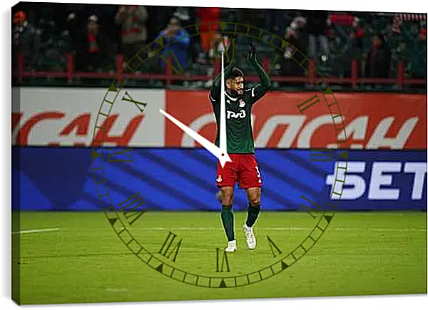 Часы картина - Пабло Насименто. Локомотив Москва. Lokomotiv Moscow