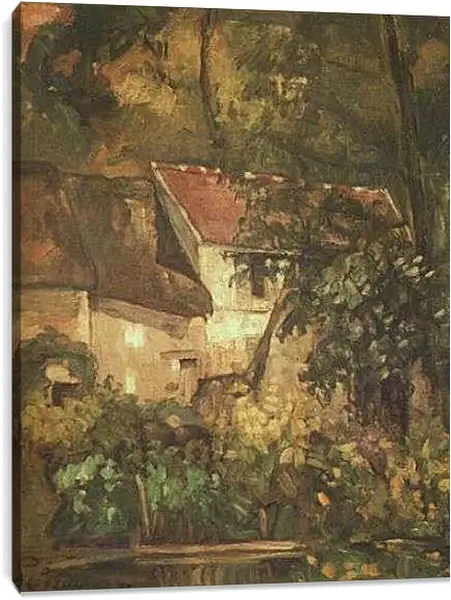 Постер на подрамнике - Maison du Pere Lacroix. Поль Сезанн