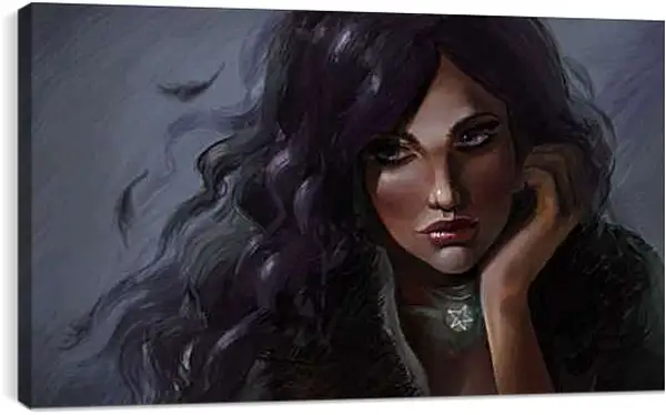 Постер на подрамнике - The Witcher (Ведьмак), задумчивая Йеннифер