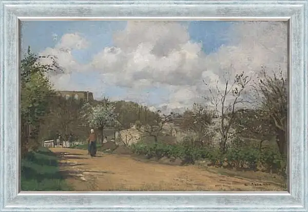 Картина в раме - View from Louveciennes. Камиль Писсарро