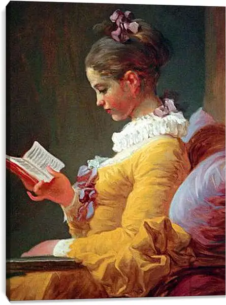 Постер на подрамнике - A Young Girl Reading. Жан Оноре Фрагонар