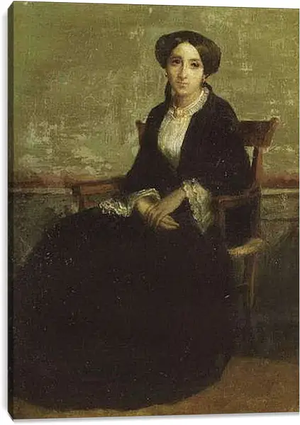 Постер на подрамнике - A Portrait of Genevieve Bouguereau. Женевьев Бугро. Адольф Вильям Бугро