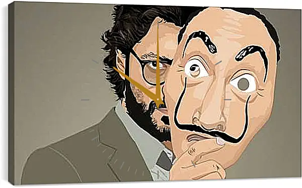 Часы картина - Бумажный дом. La casa de papel