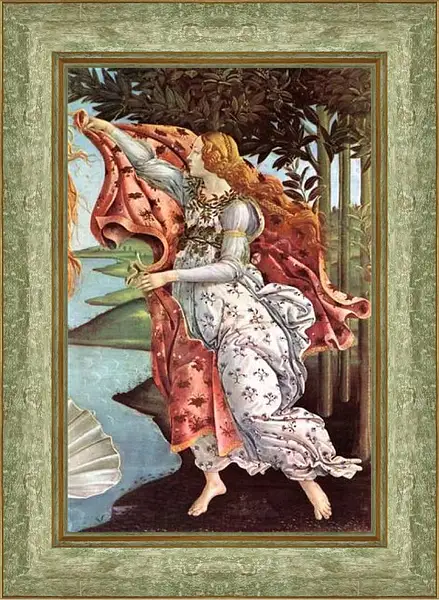 Картина в раме - Birth of  the Venus (detail 4) Сандро Боттичелли