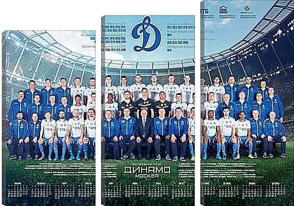Модульная картина - ФК Динамо Москва. FC Dynamo Moscow
