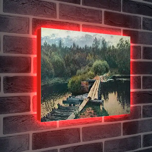 Лайтбокс световая панель - У омута. Левитан Исаак