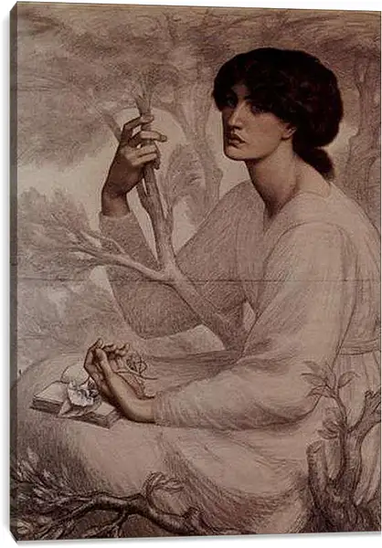 Постер на подрамнике - Der Tagtraum. Данте Габриэль Россетти