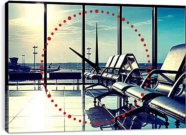 Часы картина - Аэропорт в г. Санкт-Петербург