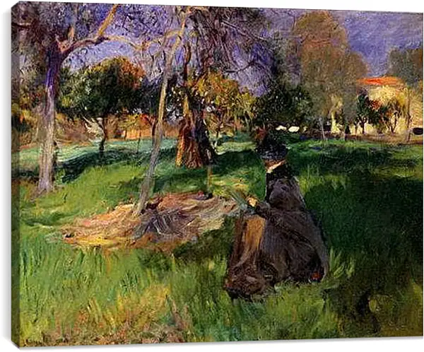 Постер на подрамнике - In a Garden - In the Orchard. Джон Сингер Сарджент
