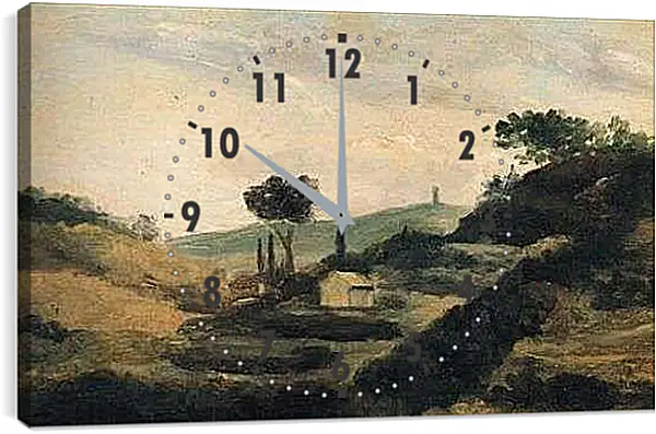 Часы картина - A la Tour de Cesar. Поль Сезанн