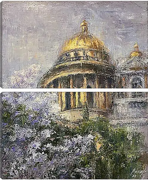 Модульная картина - Исаакиевский собор весной