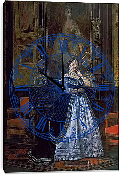 Часы картина - Charlotte de Rothschild - Портрет Баронессы Натаниель. Жан-Леон Жером