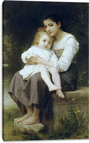 Постер на подрамнике - La Soeur Ainee. Старшая сестра. Адольф Вильям Бугро