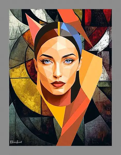 Картина в раме - Color portrait 69