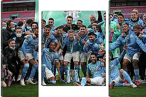 Модульная картина - Победа в АПЛ. ФК Манчестер Сити. FC Manchester City